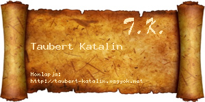 Taubert Katalin névjegykártya